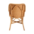Pemberly Row Light Honey Rattan Dining Chair with Braided Detail