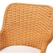 Pemberly Row Light Honey Rattan Dining Chair with Braided Detail