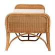 Pemberly Row Light Honey Rattan Daybed with Cushion and 2 Pillows