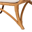 Pemberly Row Light Honey Rattan Daybed with Cushion and 2 Pillows