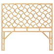 Pemberly Row Natural Rattan Queen Standalone Headboard with Openwork Panel