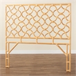 Pemberly Row Natural Rattan Queen Standalone Headboard with Openwork Panel