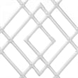 Pemberly Row White Rattan Queen Standalone Headboard with Diamond Design