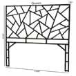 Pemberly Row Black Rattan Queen Standalone Headboard with Geometric Panel