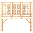 Pemberly Row Natural Rattan Queen Standalone Headboard with Chippendale Design