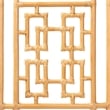 Pemberly Row Natural Rattan Queen Standalone Headboard with Chippendale Design