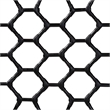 Pemberly Row Black Rattan Queen Standalone Headboard with Hexagon Design