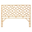 Pemberly Row Natural Rattan King Standalone Headboard with Openwork Panel