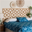 Pemberly Row Natural Rattan King Standalone Headboard with Openwork Panel