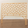Pemberly Row Natural Rattan King Standalone Headboard with Openwork Panel