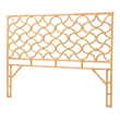 Pemberly Row Natural Rattan King Standalone Headboard with Openwork Panel