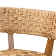 Pemberly Row Seagrass and Mahogany Wood Dining Chair with Curved Back