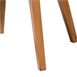 Pemberly Row Seagrass and Mahogany Wood Dining Chair with Curved Back