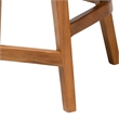Pemberly Row Seagrass and Mahogany Wood Counter Stool with Footrest