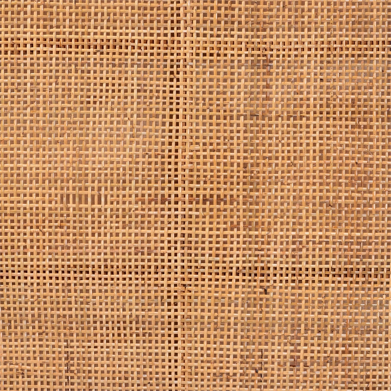 Pemberly Row Natural Rattan and Mahogany Wood Queen Headboard