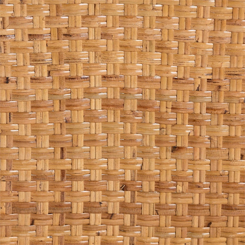 Pemberly Row Seagrass and Mahogany Wood Bar Stool with Low Back