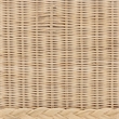Pemberly Row Sun-Bleached Braided Rattan Queen Bed with Half-Moon Headboard
