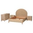 Pemberly Row Sun-Bleached Braided Rattan Queen 4-Piece Bedroom Set