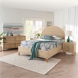 Pemberly Row Sun-Bleached Braided Rattan Queen 4-Piece Bedroom Set