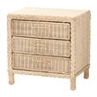 Pemberly Row Sun-Bleached Braided Rattan Queen 4-Piece Bedroom Set