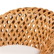 Pemberly Row Natural Rattan Accent Chair with Open Basketweave Design