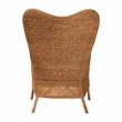 Pemberly Row Light Honey Rattan Arm Chair with Tapered Backrest