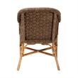 Pemberly Row Natural Seagrass and Rattan Arm Chair with Basketweave