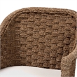 Pemberly Row Natural Seagrass and Rattan Arm Chair with Basketweave