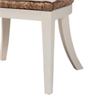 Pemberly Row Natural Seagrass and Mahogany Wood Dining Chair with Cushion