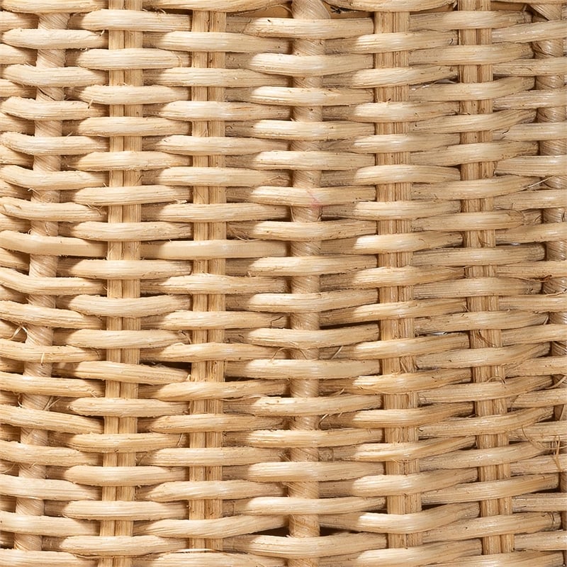 Pemberly Row Natural Scalloped Rattan Pendant Lampshade with Sombrero Shape