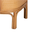 Pemberly Row Light Honey Rattan 3-Drawer Storage Cabinet with Woven Detail