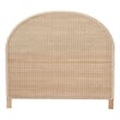 Pemberly Row Sun-Bleached Rattan Queen Standalone Headboard with Half-Moon Shape