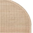 Pemberly Row Sun-Bleached Rattan Queen Standalone Headboard with Half-Moon Shape