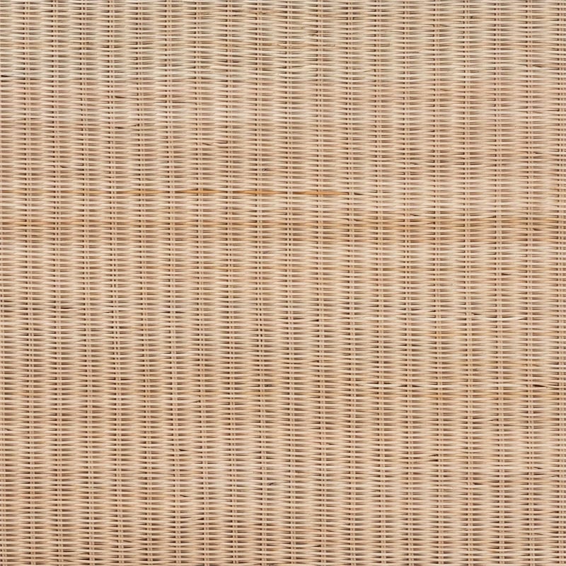Pemberly Row Sun-Bleached Rattan Queen Standalone Headboard with Half-Moon Shape
