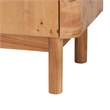 Pemberly Row Natural Mappa Burl Wood Storage Cabinet with 2 Shelves