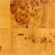 Pemberly Row Natural Mappa Burl Wood 2-Drawer Nightstand with Inset Handles