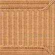 Pemberly Row Light Honey Braided Rattan Coffee Table with Open Shelf