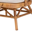 Pemberly Row Light Honey Rattan Accent Chair with Openwork Backrest