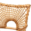 Pemberly Row Natural Rattan Openwork Arm Chair with Curved Legs