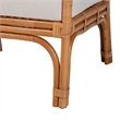 Pemberly Row Light Honey Rattan Arm Chair with Woven Backrest