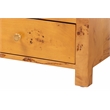 Pemberly Row Natural Mappa Burl Wood 1-Drawer Nightstand with Open Shelf