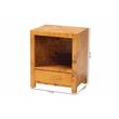 Pemberly Row Natural Mappa Burl Wood 1-Drawer Nightstand with Open Shelf