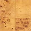 Pemberly Row Natural Mappa Burl Wood 2-Drawer Console Table with Shelf