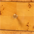 Pemberly Row Natural Mappa Burl Wood 1-Drawer Nightstand with Open Shelf