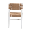 Pemberly Row Paper Loom and White Mahogany Wood Dining Chair