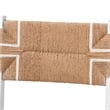 Pemberly Row Paper Loom and White Mahogany Wood 2-Piece Bar Stool Set