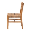 Pemberly Row Paper Loom and Natural Mahogany Wood Dining Chair