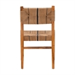 Pemberly Row Paper Loom and Natural Mahogany Wood Dining Chair