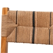Pemberly Row Paper Loom and Natural Mahogany Wood Dining Chair