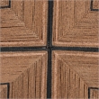 Pemberly Row Paper Loom and Natural Mahogany Wood Dining Chair
